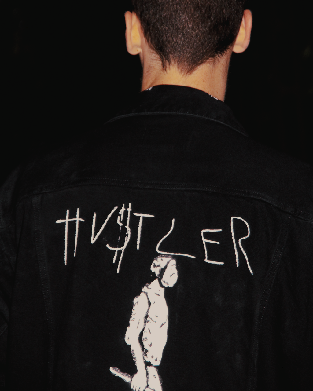 HU$TLER Hand Painted Denim Jacket (Edition of 3)