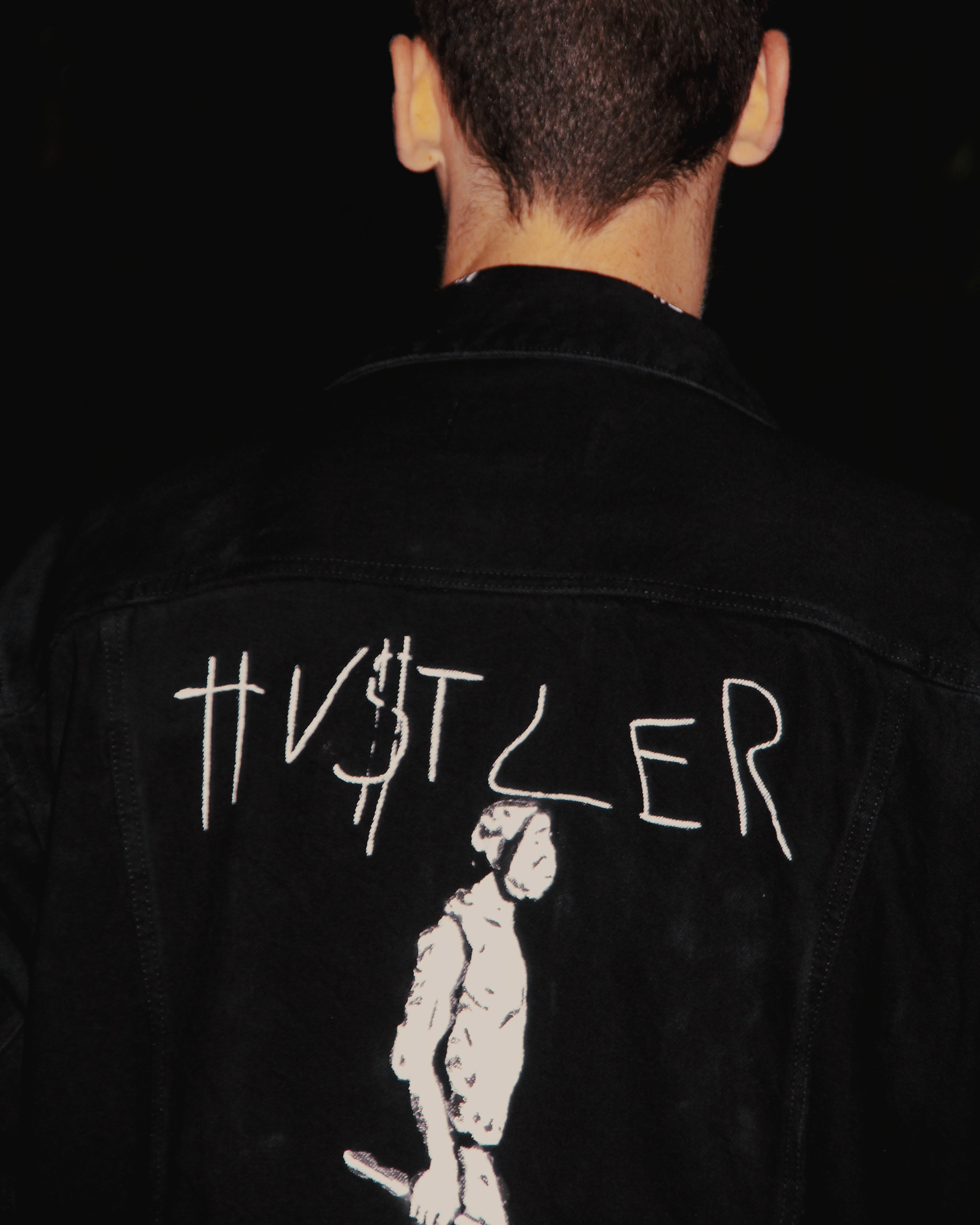 HU$TLER Hand Painted Denim Jacket (Edition of 3)