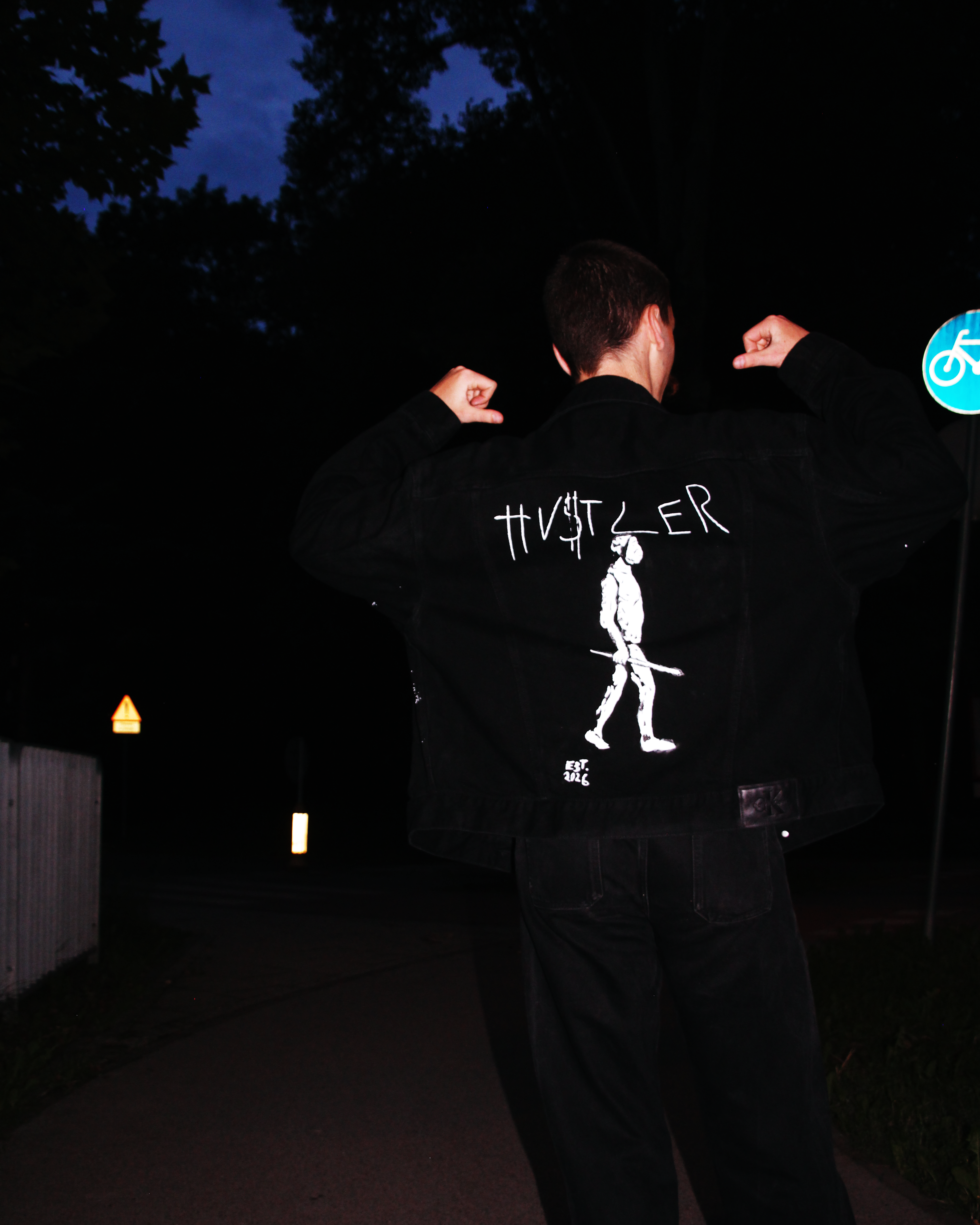 HU$TLER Hand Painted Denim Jacket (Edition of 3)