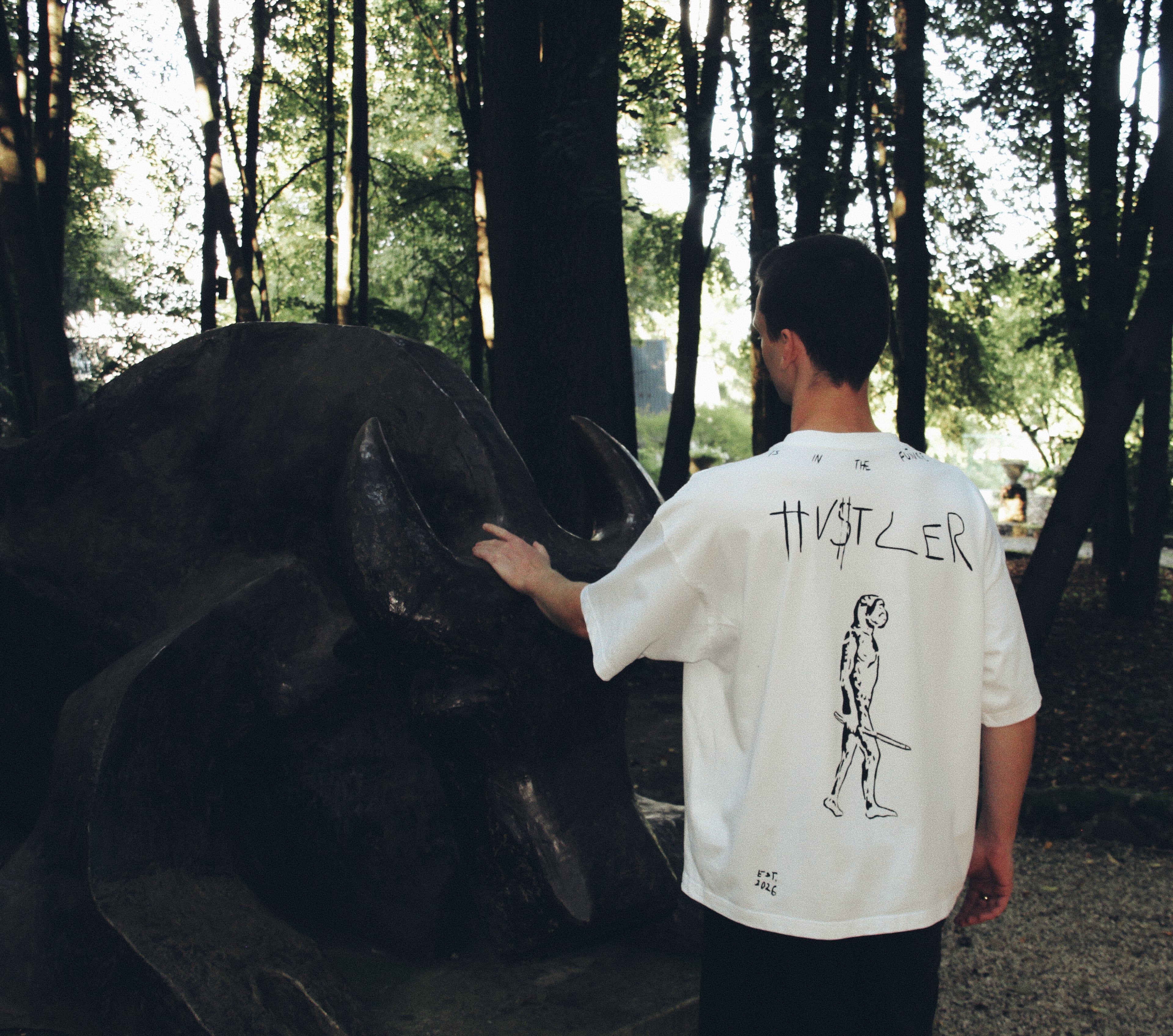 HU$TLER Hand Painted Tee