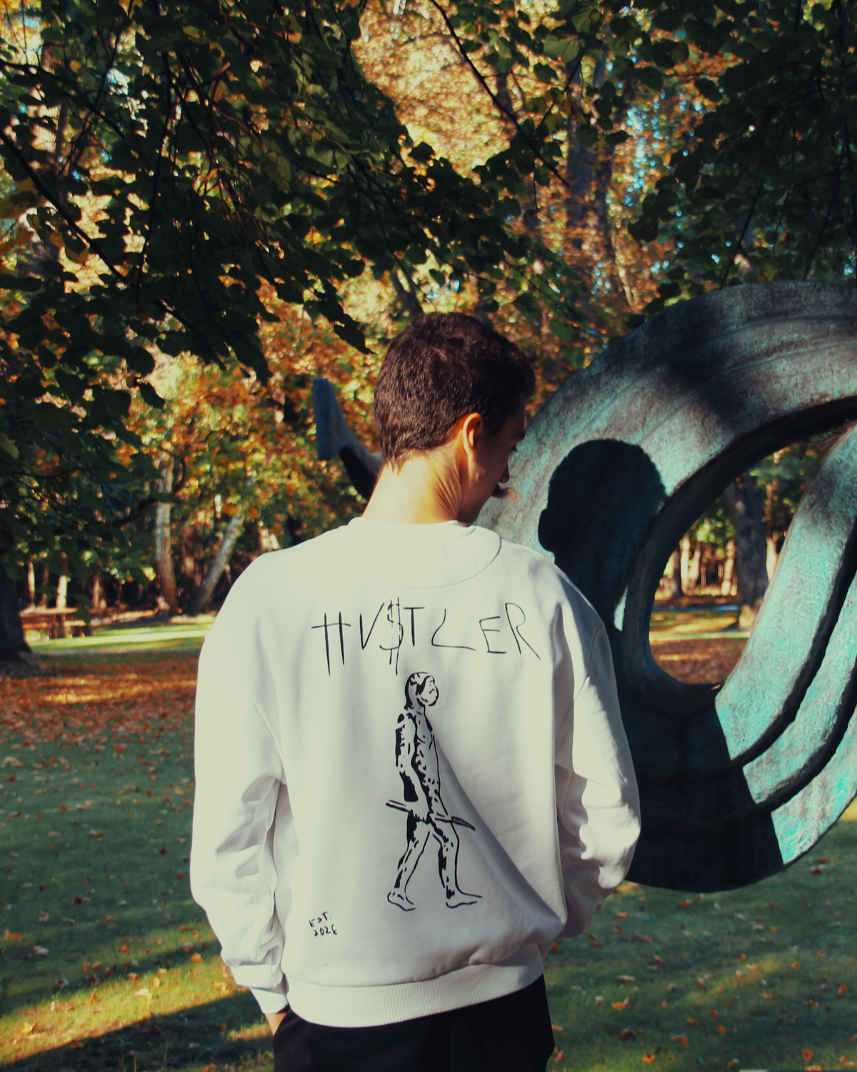 HU$TLER Hand Painted Crewneck