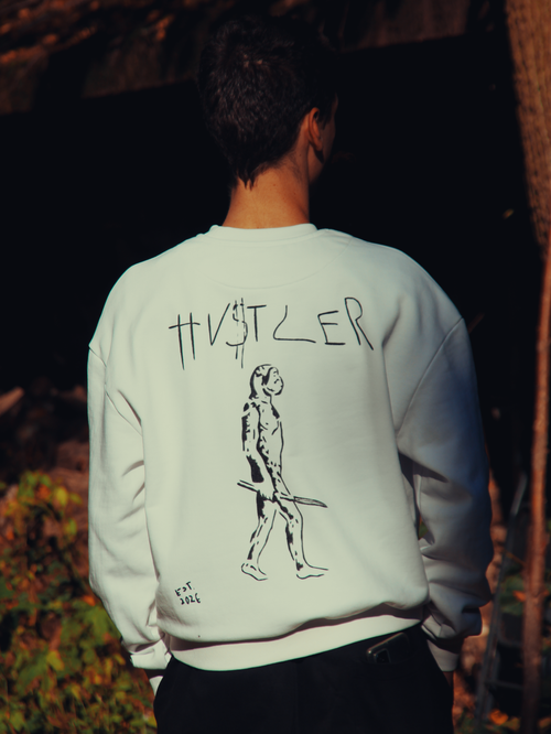 HU$TLER Hand Painted Crewneck