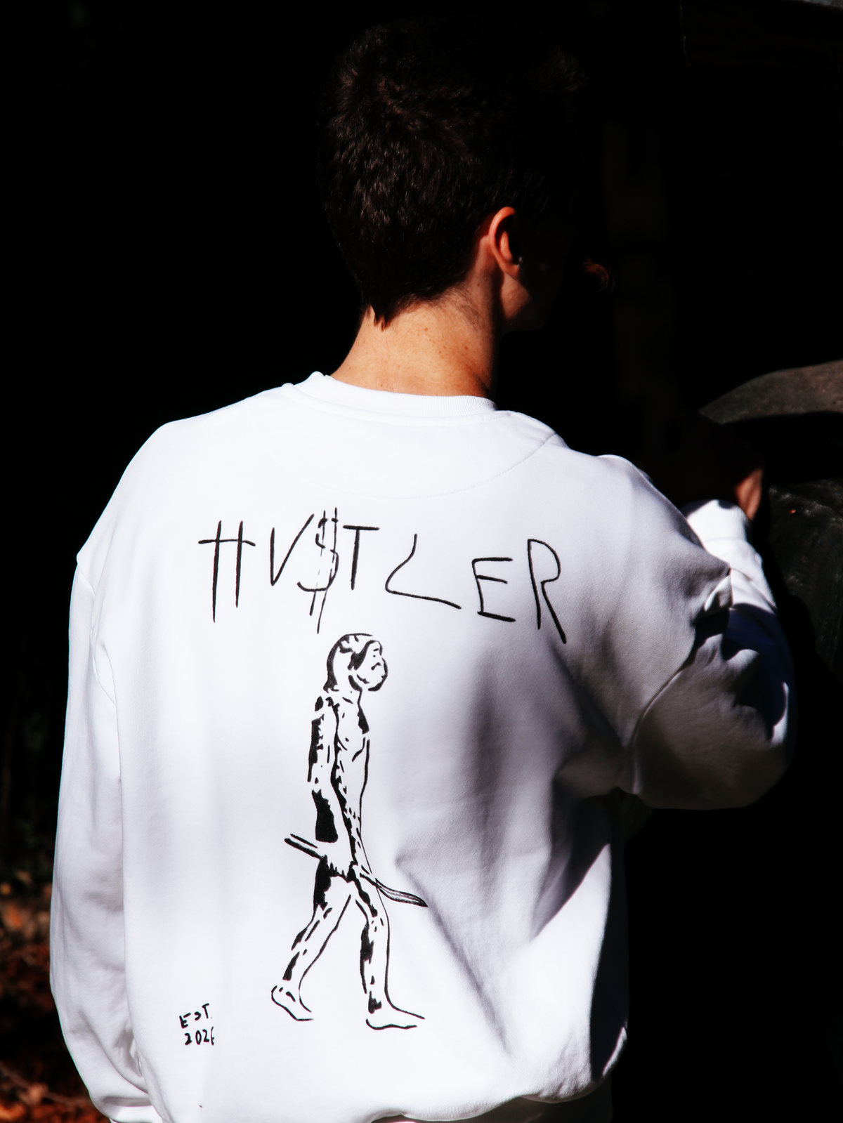 HU$TLER Hand Painted Crewneck