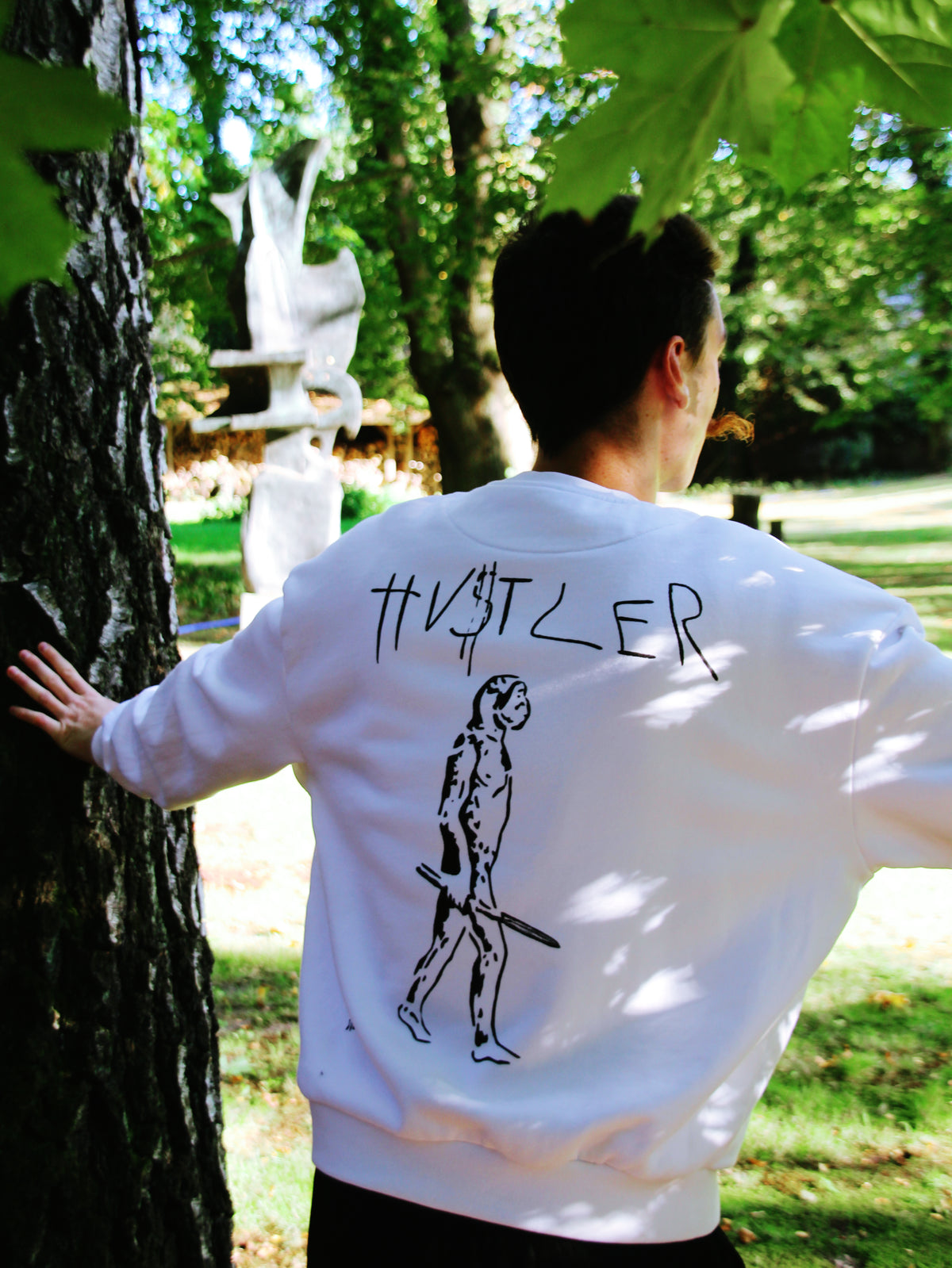 HU$TLER Hand Painted Crewneck