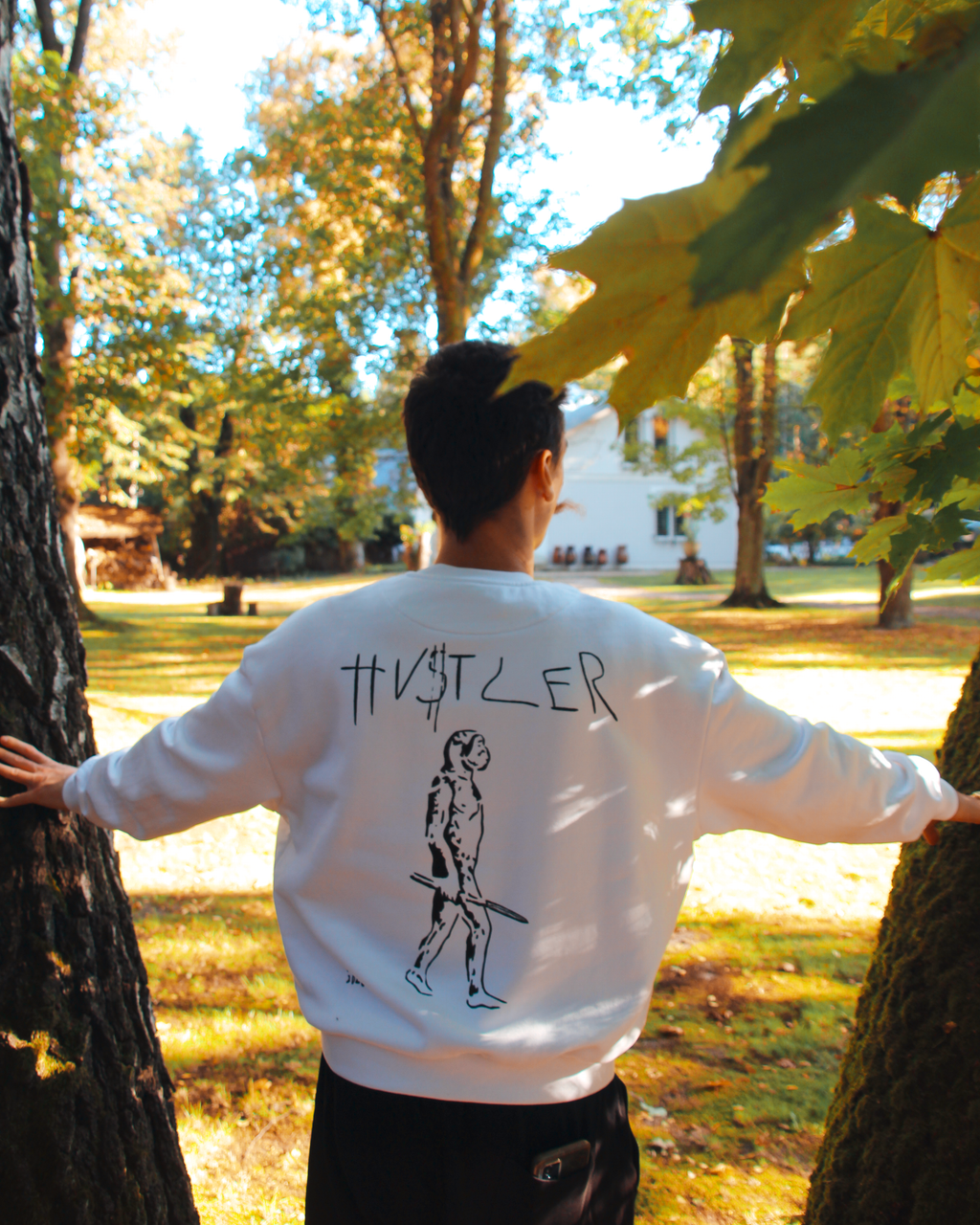 HU$TLER Hand Painted Crewneck