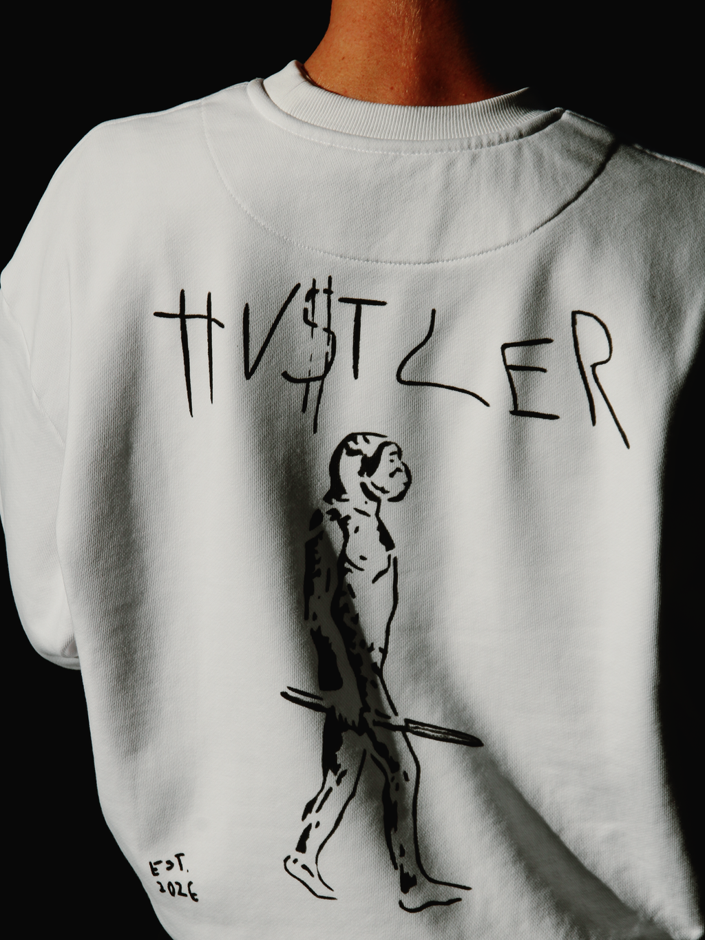 HU$TLER Hand Painted Crewneck