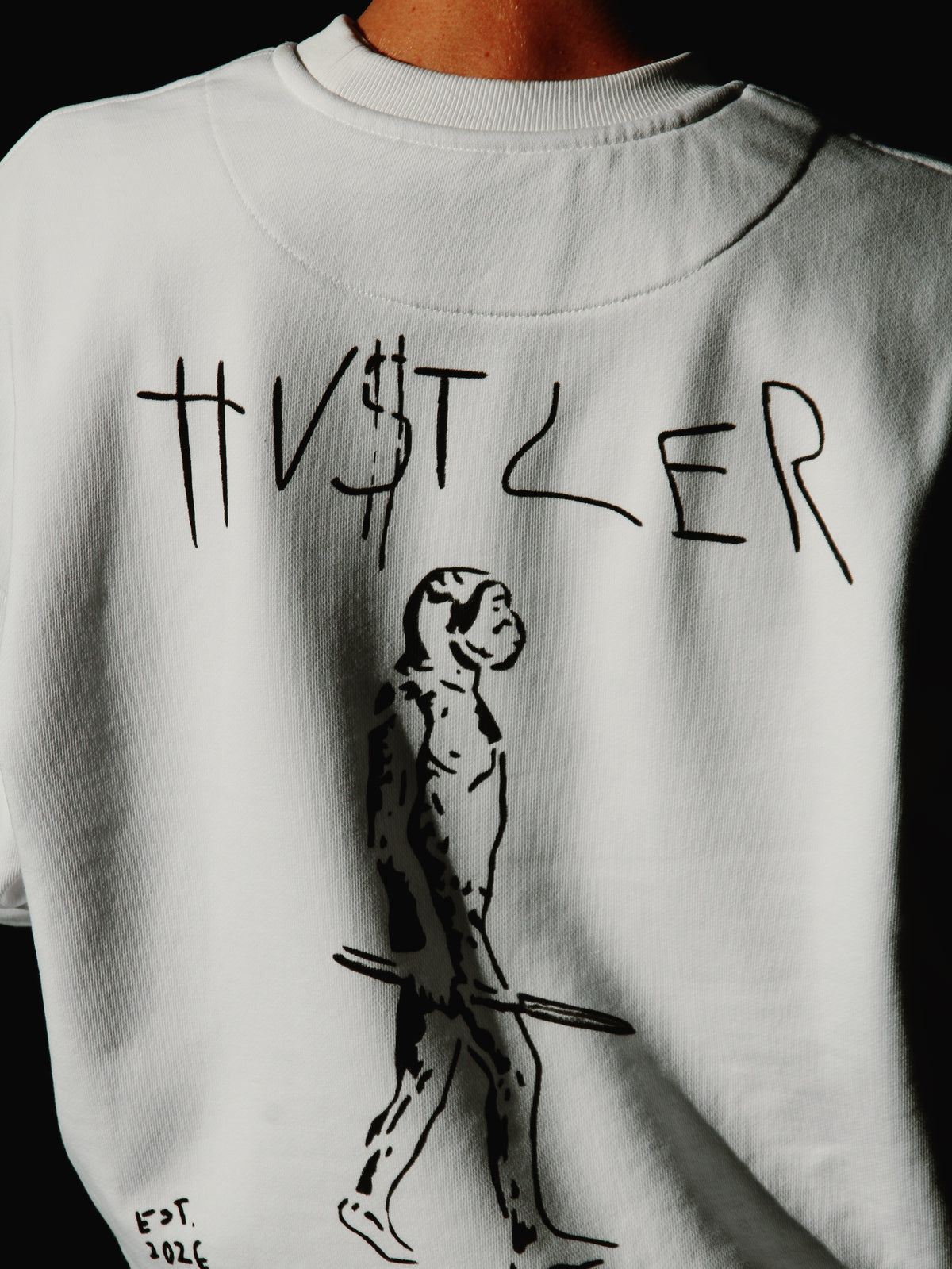 HU$TLER Hand Painted Crewneck