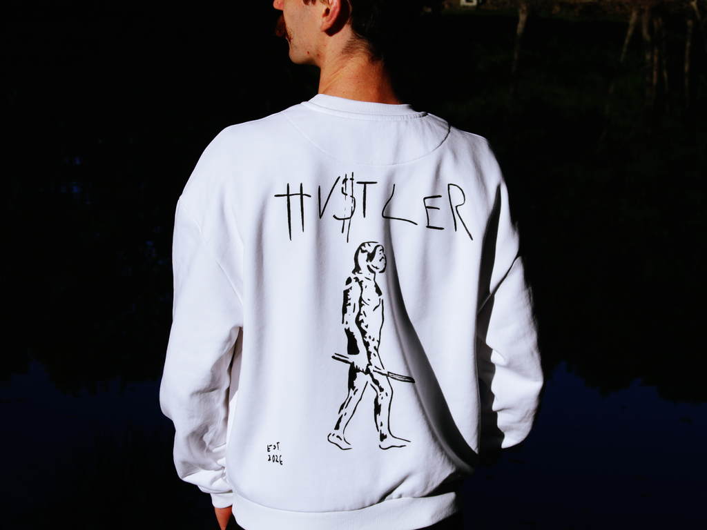 HU$TLER Hand Painted Crewneck
