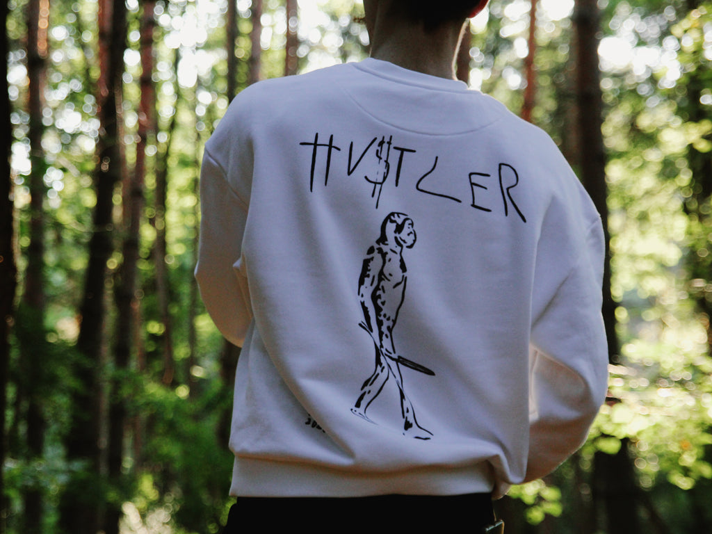 HU$TLER Hand Painted Crewneck